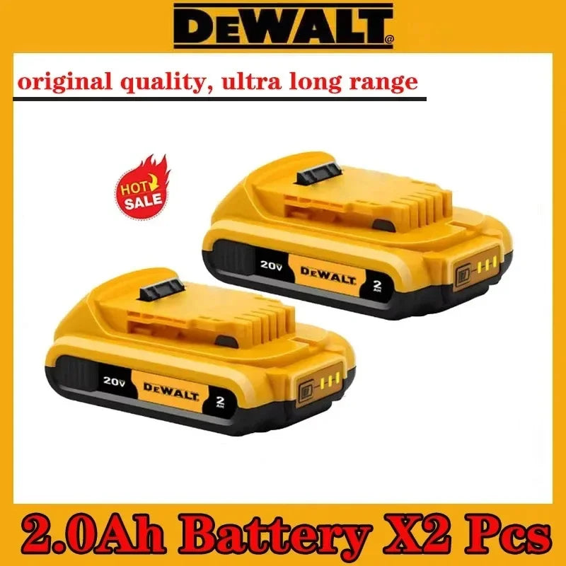 100% Genuine Dewalt 20V Battery, 2AH 5AH 6AH Rechargeable Lithium Ion Battery, Dewalt DCB200 Power Tool Replacement Battery