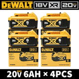 100% Genuine Dewalt XR Battery 20V 6.0AH 6000mAh DCB206 Rechargeable Power Tool Battery DCB1104 Charger Battery Combo Available