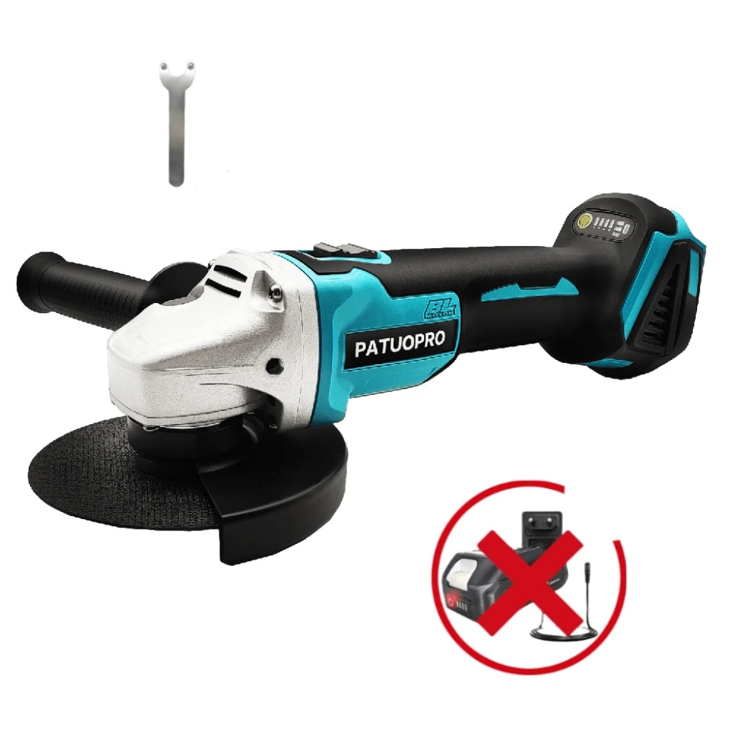 PATUOPRO 125MM Brushless Electric Angle Grinder Cordless Grinding Machine Handheld Polishing Power Tool For Makita 18V Battery