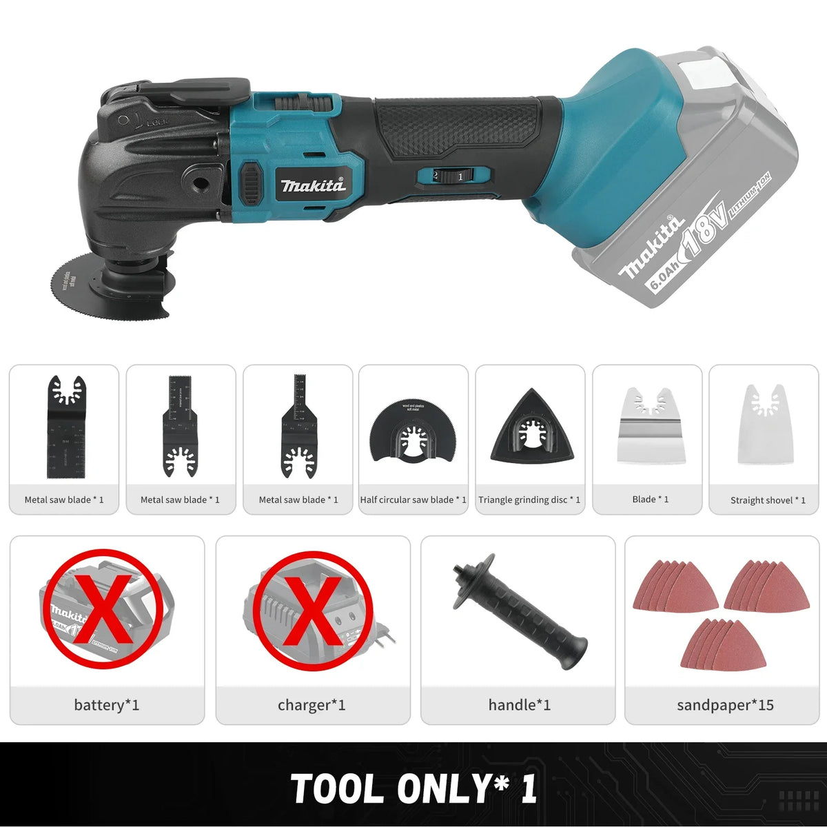 Makita DTM51 18‑20V Oscillating Multi High Frequency Swing For Construction Residue Clearing And Material Processing Power tools