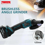 Original Makita DGA404 125mm 4-Speed Brushless Angle Grinder 18V LXT Cordless Power Tool for Construction and Metal Fabrication