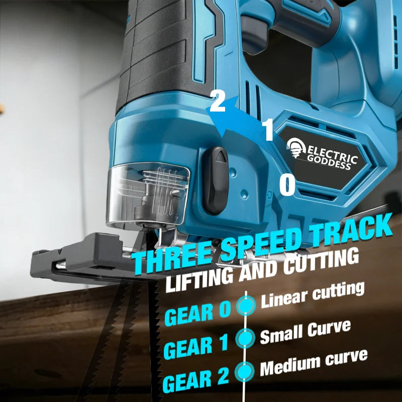3000RPM Electric Jigsaw Cordless Handheld Multi-Function Woodworking Tools Wood Cutting Machines For Makita 18V Battery Pin