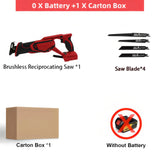 For Milwaukee Battery Brushless Reciprocating Saw with 4 Blades High-Power Electric Cutting Saber Saw Cutting Machine Power Tool
