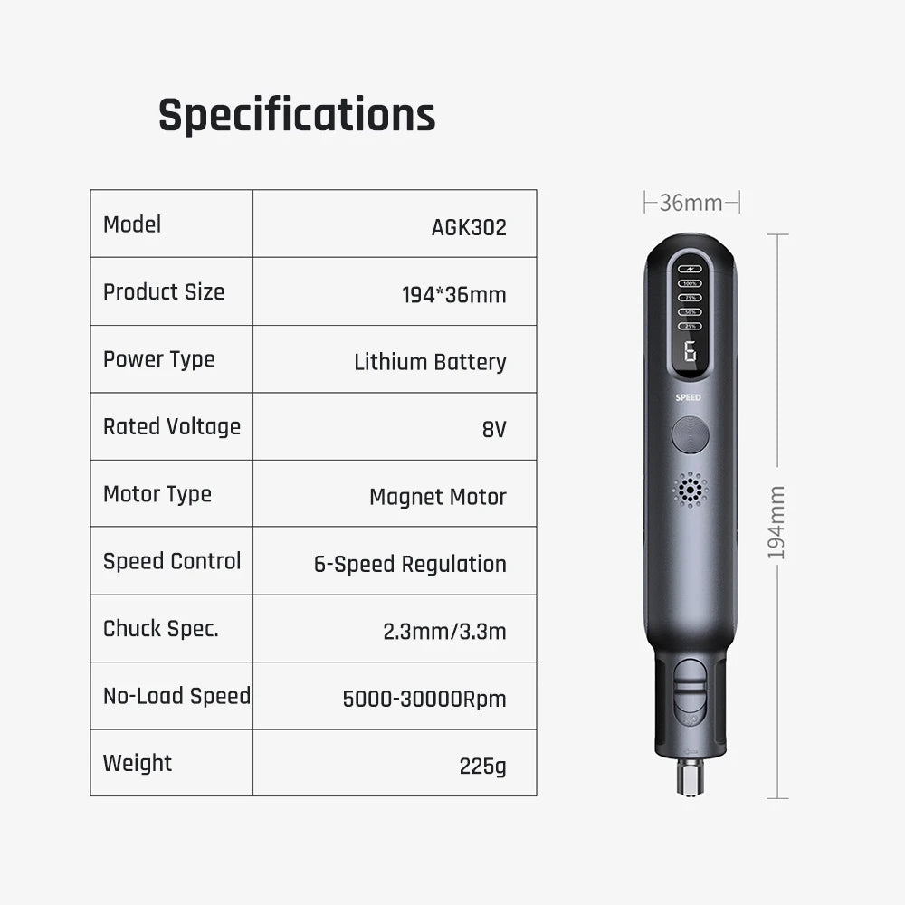 Greenworks Mini Grinder 52pcs +216 Accessories Electric Grinding Engraving Cordless Variable Speed Lithium Battery Power Tools