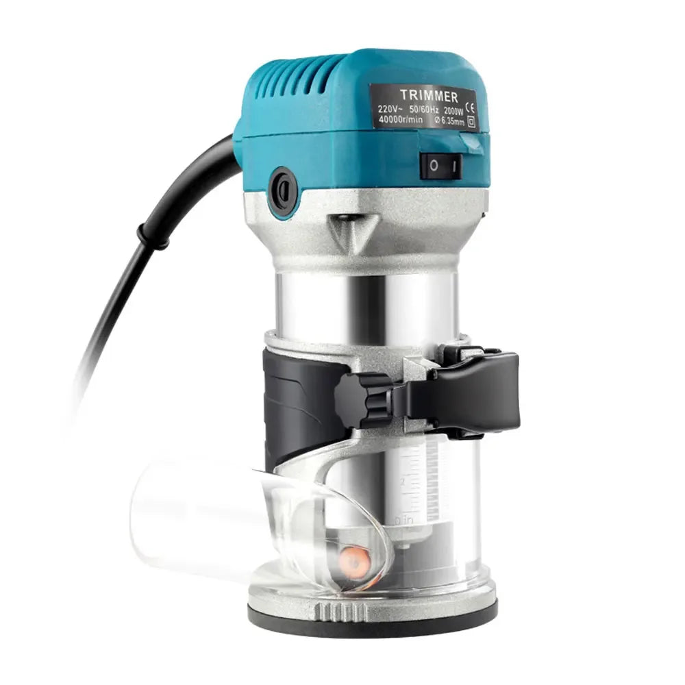 2000W Wood Router Electric Trimmer 220V Woodworking Milling Engraving Slotting Trimming Machine Hand Carving Router Power Tools