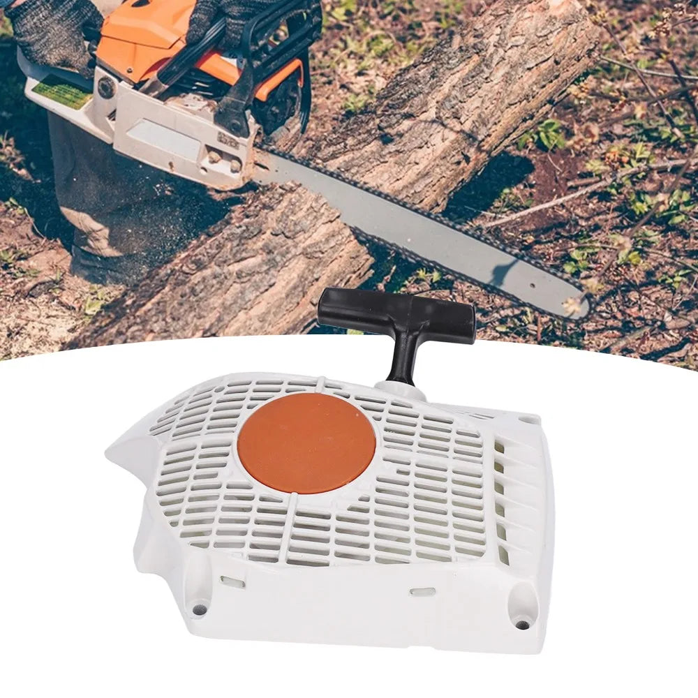 Plastic Recoil Starter Assembly Compact Easy to Install Pull Starter Replacement White Start Assembly for STIHL MS661 MS661C 、