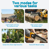 2-in-1 Electric Pole Saws, 6"&8"Cordless Power Saw with Extension Pole, Two 21V 3.0Ah Batteries for Wood Cutting/Tree Trimming