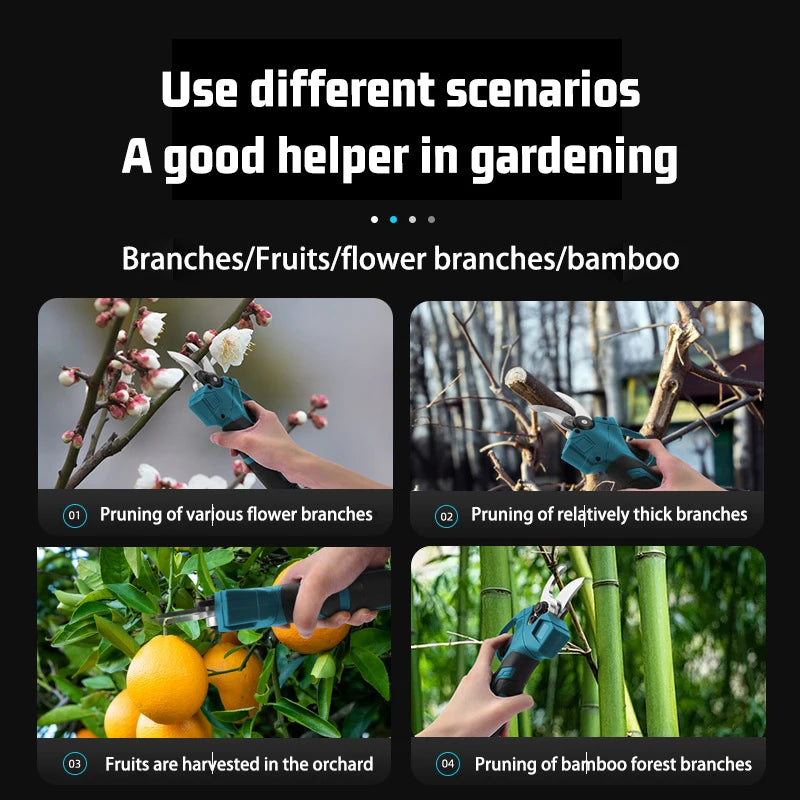 FORGEKIN 4IN1 Brushless Telescoping Pole Electric Chainsaw Scissor High Branch Garden Pruning Tool For Makita 18V Battery Pin