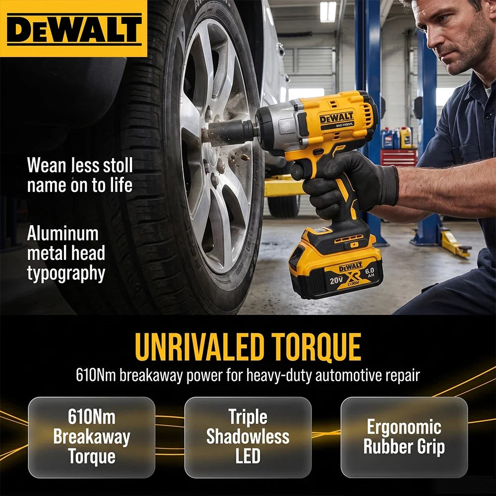 DEWALT DCF922 Atomic 20V Maximum Cordless Wrench 1/2 inch Cordless Impact Wrench Variable Speed Charging Wrench