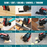 Cordless Oscillating Multi Function Tool Electric Saw With Trimmer /Shovel/Cutting Woodworking Speed Tool Kit for Makita Battery