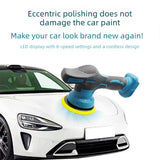 Cordless Car Polisher 8 Gears Adjustable Auto Electric Waxing Sanding Sealing Glaze Tool Fit Dewalt/Milwaukee/makita 20V Battery