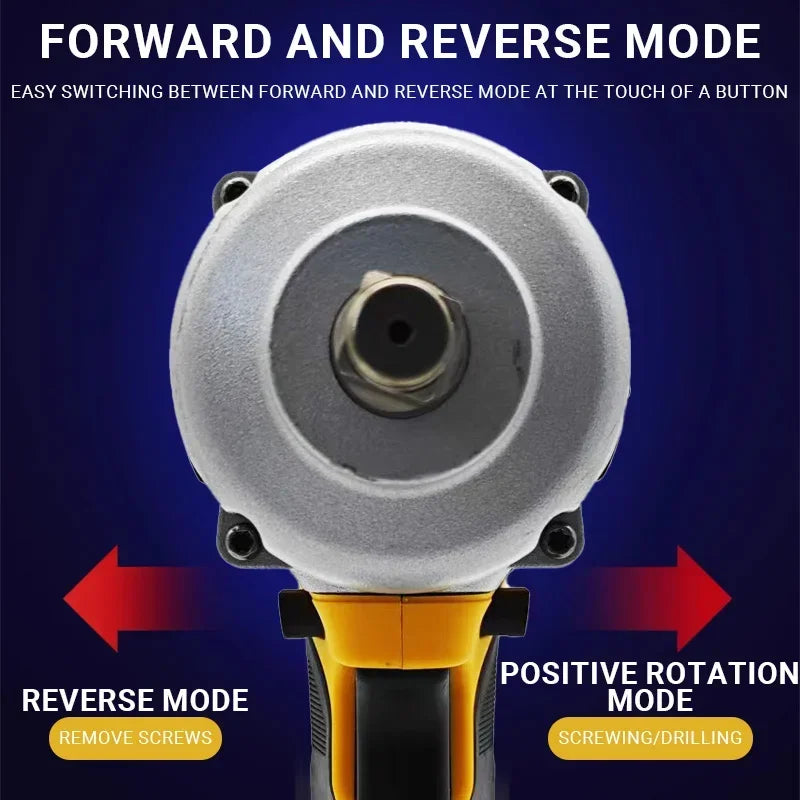 Dewei DCF900 20v 4-Mode Wireless Impact Wrench High Torque Brushless 1/2 Universal Battery Tool for Auto Repair Construction