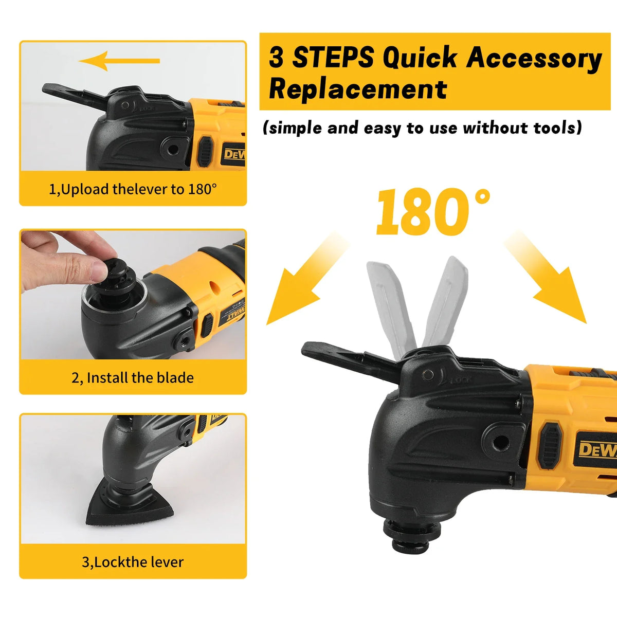 Dewalt 20V brushless quick release oscillating tool, multifunctional tool, renewable electric cutter for battery