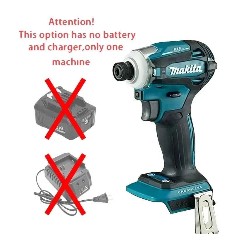 Makita DTD172 18V Brushless Cordless Impact Driver Electric Drill Power Tool For Assembling Metal Shelving In Warehouse Setup