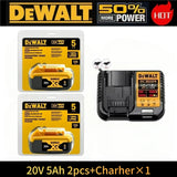 100% Genuine Dewalt 20V 6AH Battery, Rechargeable Lithium Ion Battery, Dewalt DCB200DCBL722/DCL050/DCF850Power Tool Replacement