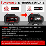 ONEVAN 1500W Brushless Electric Impact Drill 650NM Cordless Screwdriver Plates Soil Wood Working Tool For Makita Battery Pin
