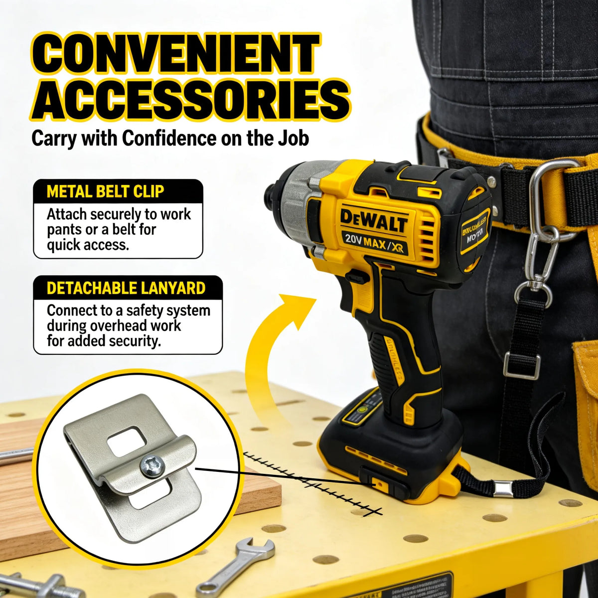 DEWALT DCF887 Brushless Electric Impact Driver, Cordless Screwdriver Impact Drill for DEWALT 20V Battery