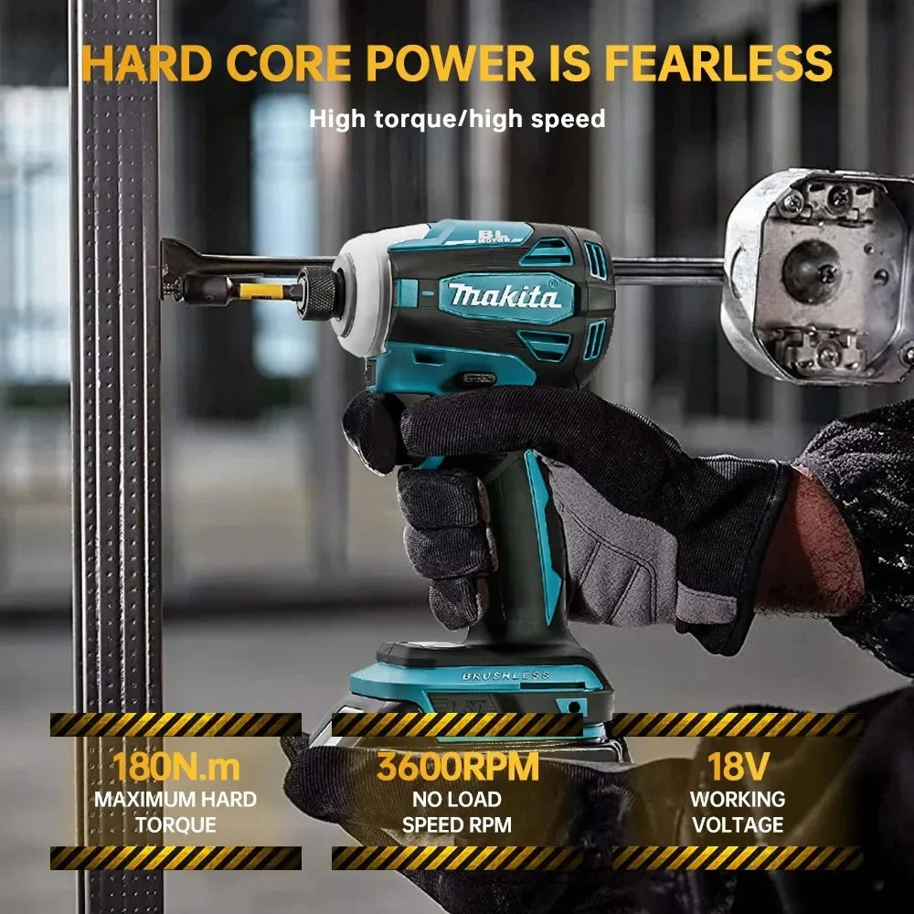 Makita 18V LXT Brushless Impact Driver DTD172 Bare With T Mode For Wood Drilling Metal Bolt Fastening No Battery