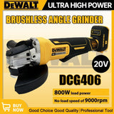 Dewalt DCG406 100MM Cordless Brushless Angle Grinder 9000RPM Cutting Machine Polishing Machine For 20V Lithium Batteries