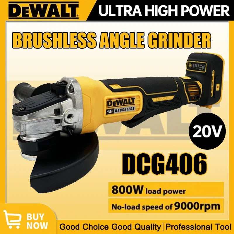 Dewalt DCG406 100MM Cordless Brushless Angle Grinder 9000RPM Cutting Machine Polishing Machine For 20V Lithium Batteries