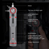 Adjustable Angle mini Electric Screwdriver Set, Handheld Screwdriver Tool for Household Lithium Power Charging