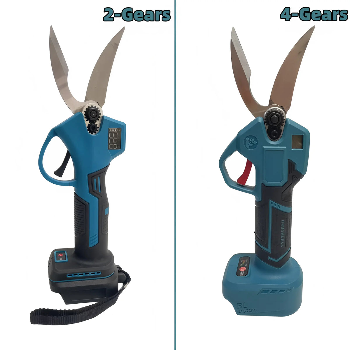 55MM Brushless Electric Scissors Cordless Pruning Shears Electric Branches Cutter Digital Display Tools For Makita 18V Battery