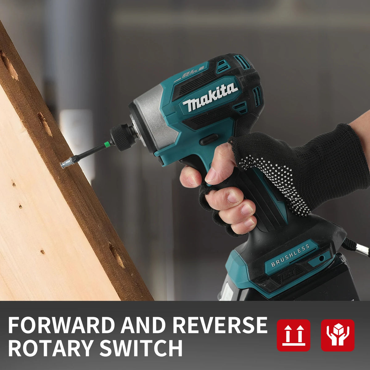 Makita 18V DTD173 Cordless Impact Driver LXT BL Brushless Motor Electric Drill Wood/Bolt/T-Mode 180 N·M Rechargeable Power Tools