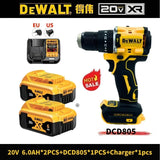 DEWALT DCD805 20V Power Drill Tools, Brushless Impact Drill Cordless Electric Screwdriver, Optional 2Ah 6Ah Lithium