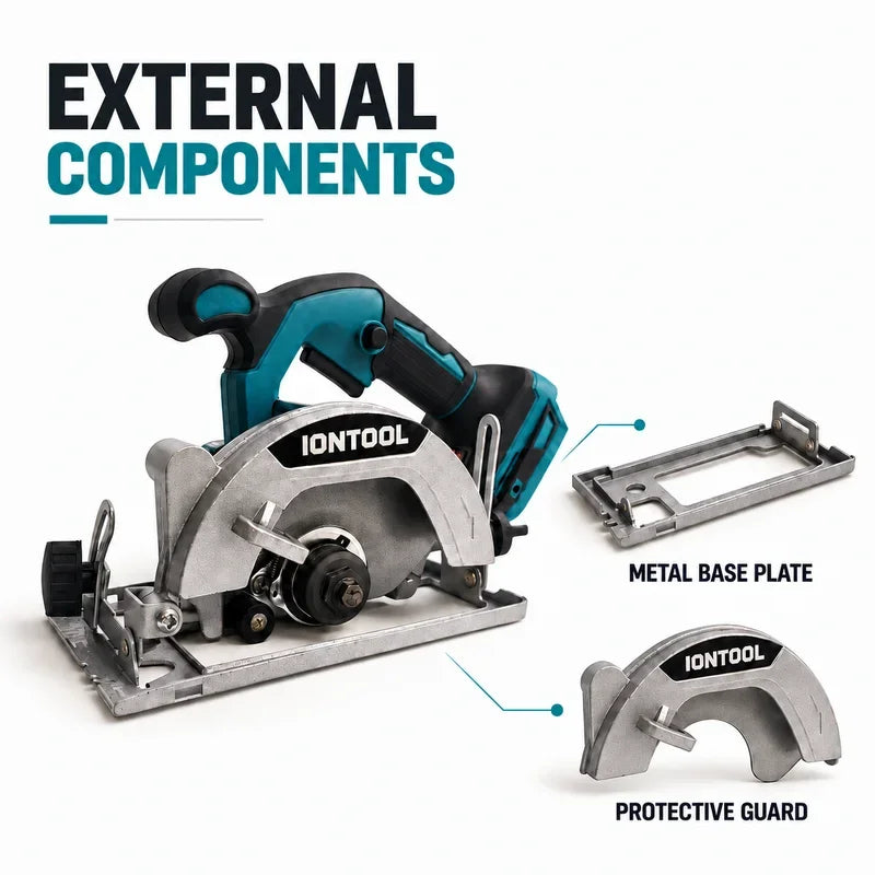 IONTOOL 850W Variable Speed Cordless Circular Saw 140mm for Woodworking Flooring Cutting and DIY Projects Tool Only
