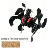 High Efficiency Tiller Wheel Weeding Wheel Deep Trenching Wheel Garden Tiller Accessory Cultivator Blade Soil Tool
