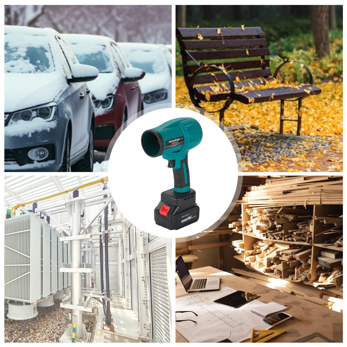 Heimerdinger Brushless Electric Turbo Blowers Jet Fan Violent Car Dryer Handheld Dust Blowing Tool, No battery