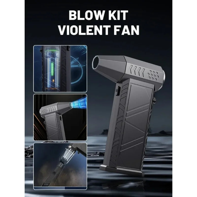 800,000RPM Air Blower New X9 Turbo Fan Upgrade Rechargeable Blower Brushless Turbo Fan Portable Dust Blower Electric Dryer