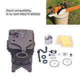 Durable Grey Cylinder Piston Kit Metal Compact Piston Air Filter Set Easy to Install Chainsaw Piston Kit for Stihl MS270 MS280