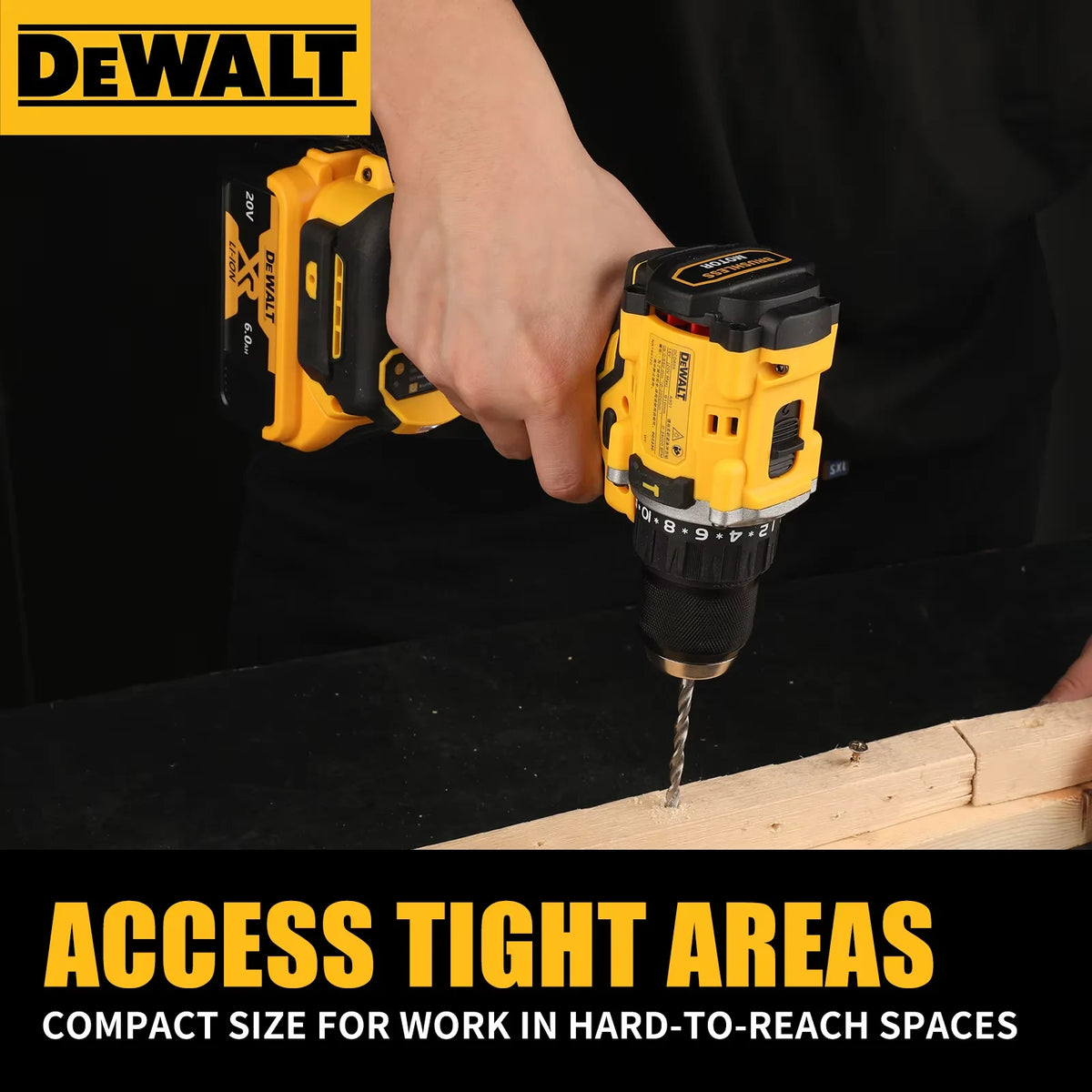 Dewalt DCD805 Cordless Impact Drill 20V Lightweight Wireless Brushless for Drilling Tasks