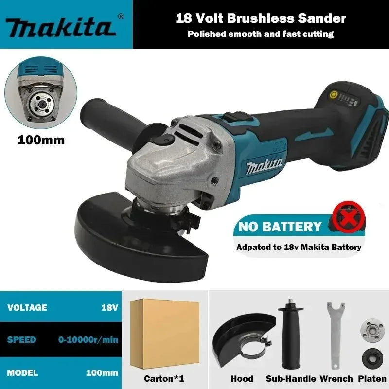 Makita DGA404 100mm Cordless Brushless Angle Grinder Bare Tool For Cutting Ceramic Tiles During Bathroom Floor Renovation