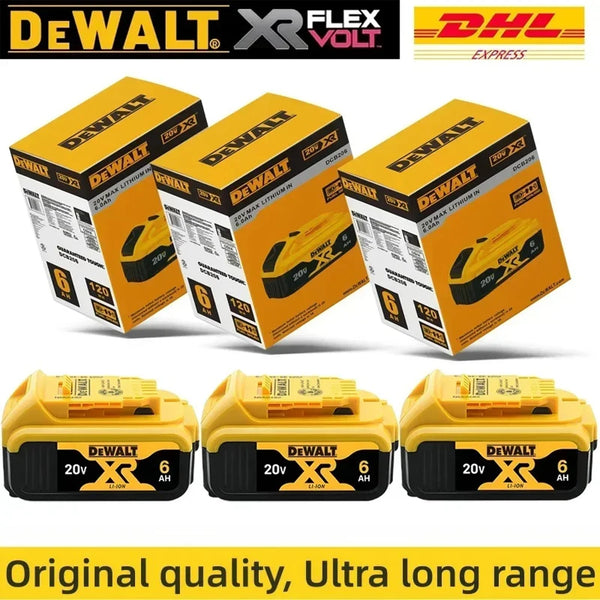 100% Original Dewalt 20V/60V 6.0Ah Power Tool Battery DCB206 DCB205 DCB200 DCF887 DCG405 DCD791 DCF922 DCF850 DCD805 Tool Batter