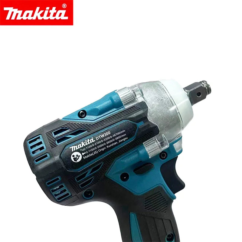 Makita DTW300 18V Brushless Cordless Impact Wrench, 330Nm High Torque Lithium Tool, Auto Repair for Quick Tire Removal