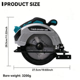 2026 New 4000W Brushless Circular Saw 185mm 11000RPM 0-45° Bevel Cutting Compatible with Makita 18V Battery Pin for Wood Tile