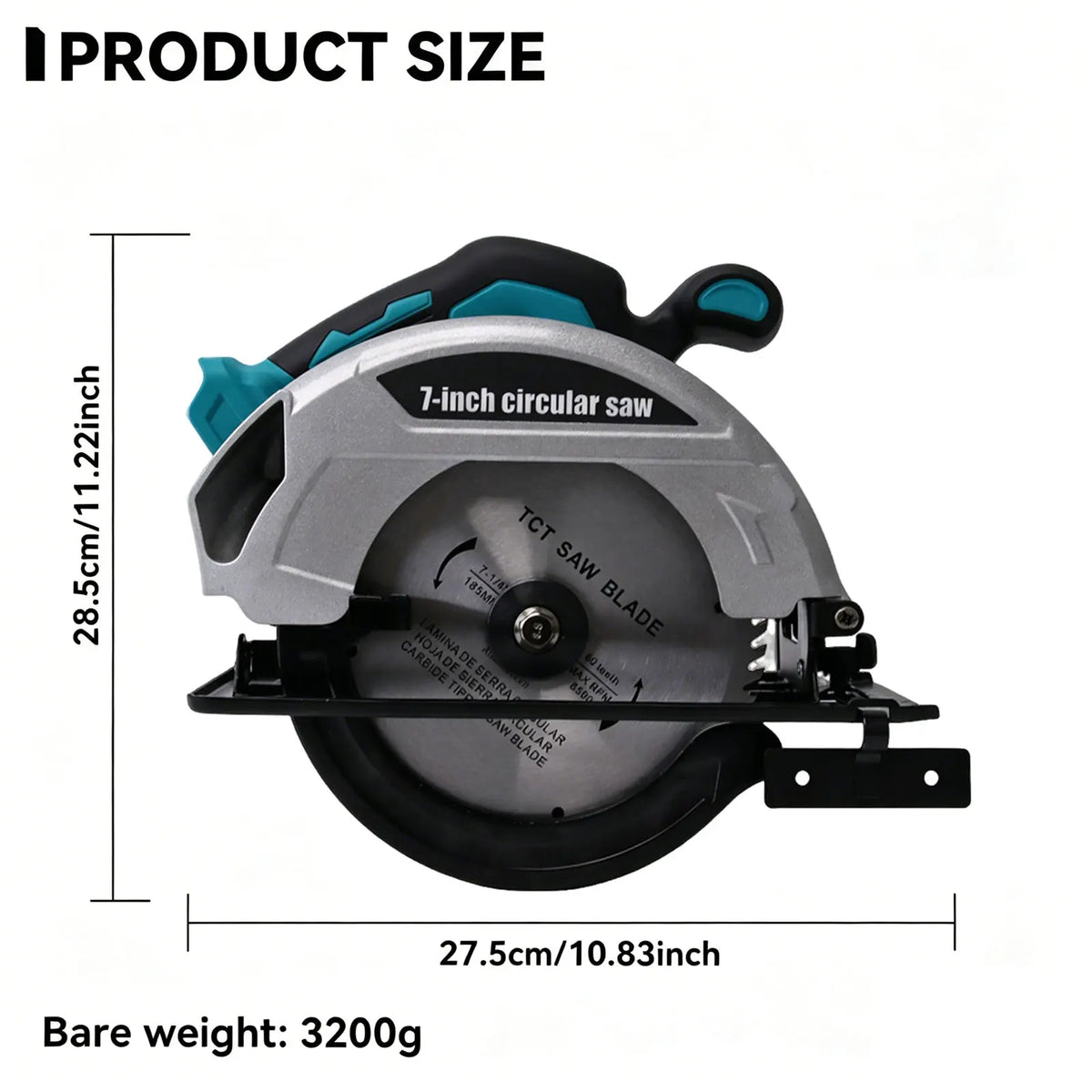 2026 New 4000W Brushless Circular Saw 185mm 11000RPM 0-45° Bevel Cutting Compatible with Makita 18V Battery Pin for Wood Tile
