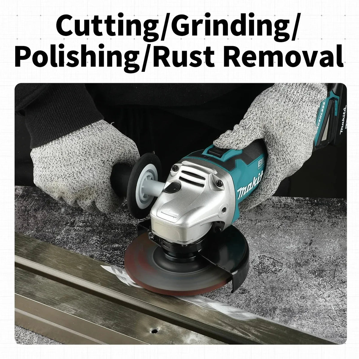 Makita DGA404 18V Brushless Rechargeable 125mm Angle Grinder Bare Unit For DIY Metal Polishing Rust Removal Without Battery