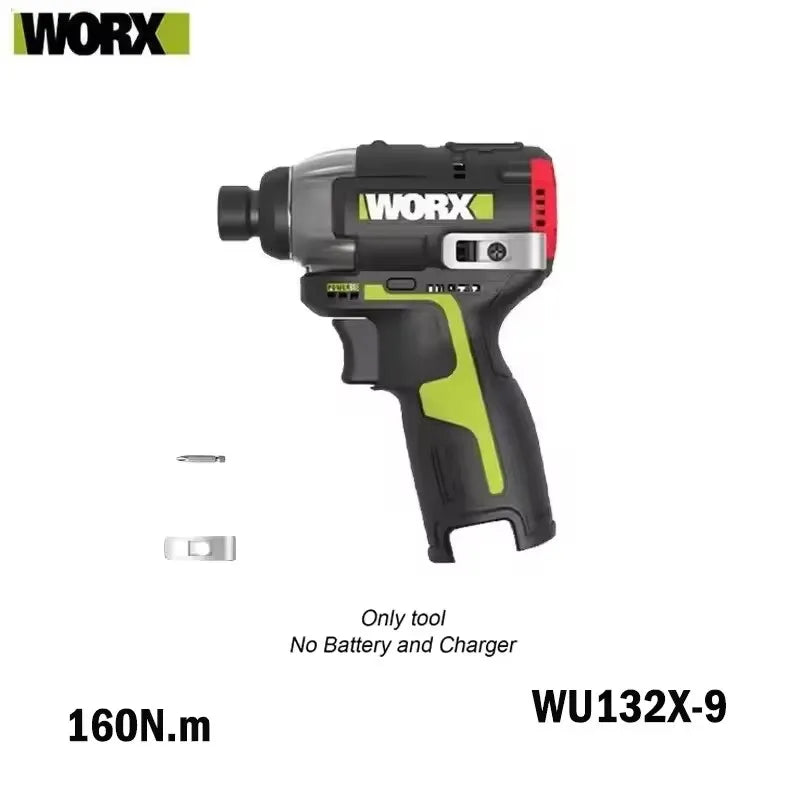 WORX WU132X WU132 Cordless Impact Screwdriver 320W 160Nm 12v 3600rpm Brushless Motor Adjust Torque Univeral Battery Power Tool