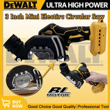DeWALT 20V Battery Cordless Angle Grinder 3 Inch Handle CUT OFF Electirc Cutting Mini Circular Saw Machine Power Tools
