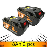 8AH Li-ion 18V For RIDGID R840087 Battery R840083 R840085 R840086 Capacity 6.0/4.0ah Rechargeable Power Tool Series AEG Series