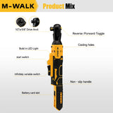 M-WALK Brushless Electric Ratchet Wrench 95N.M Cordless Screwdriver Nut Removal 1/2 Inch Power Tools For 18/20V Battery