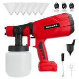 800ML Electric Spray Gun Cordless Paint Sprayer Auto Furniture Cabinets House Painting Easy to Clean for Milwaukee 18V Battery