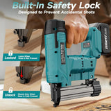 2 in 1 Brushless Cordless Nail Gun Electric Nailer 2 Mode Stapler Gun F32 Furniture Staple Gun for 18V Makita Battery