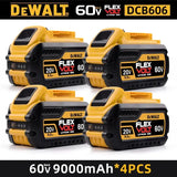 Original DEWALT 20V/60V Battery DCB606 DCB609 DCB182 DCB205 DCB206 DCB209 Power Tool Dewalt 18V Battery 6AH 9AH Battery.