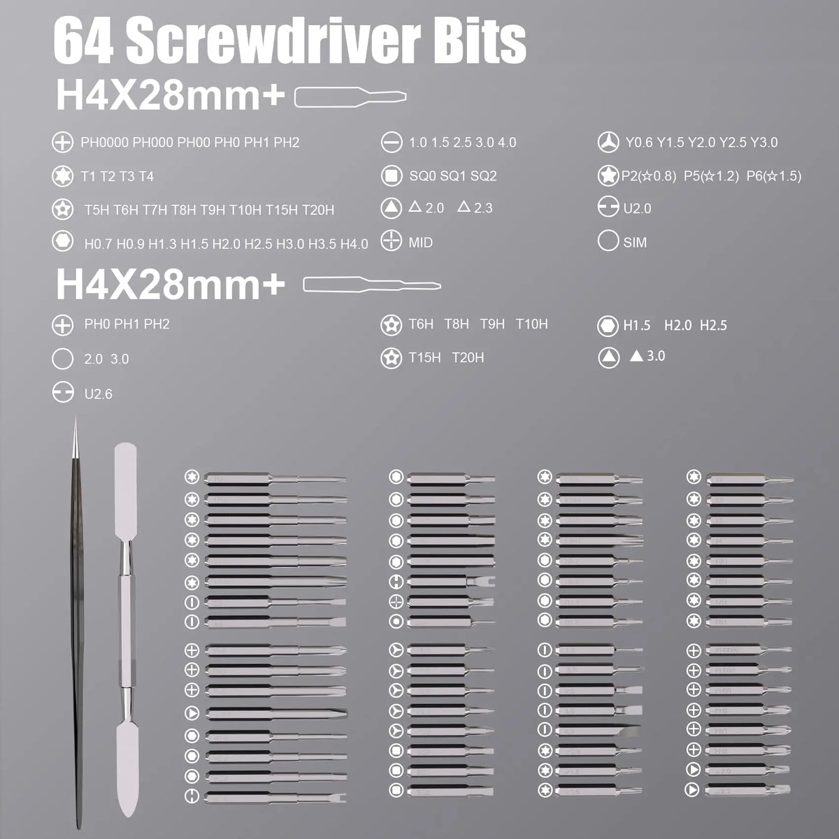 Mini Precision Electric Screwdriver Set 68 in 1 Power Repair Tool with 64 Magnetic Torx Phillips Drill Bits 5 Torque Settings