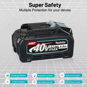 Makita 40V XGT High Capacity Lithium-ion Replacement Battery 4.0Ah Fit BL4050 BL4060 Cordless Electric Power Tools Spare Battery