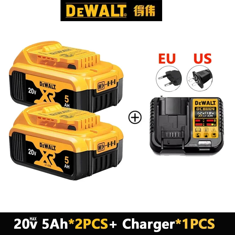 100% Original 20V 6.0Ah MAX Battery Power Tool Replacement For DeWalt DCB184 DCB181 DCB182 DCB200 20V 5A 6A 18Volt 20v Battery.